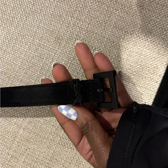 YSL Black Suede Belt Size 85 - Picture 2 of 3